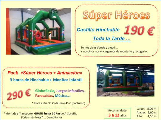 Alquiler Castillo Hinchable Galicia