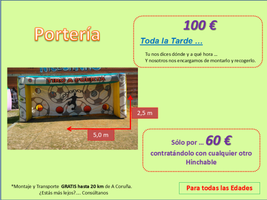 Castillo Hinchable Coruña Galicia